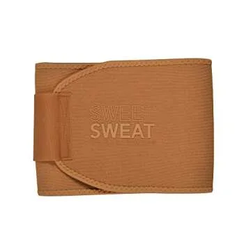 Sweet Sweat Toned Waist Trimmer for Women and Men | Premium Waist Trainer Belt to 'Tone' Your Stomach Area (Clay, Small)