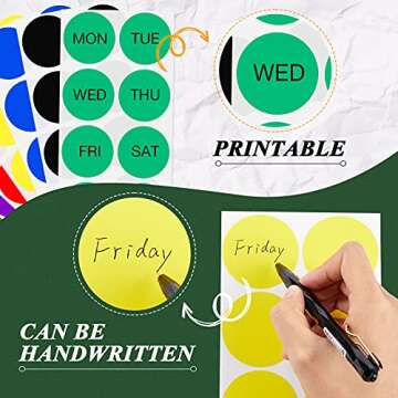 Zonon 400 Pieces 2 Inch Colored Dot Stickers 10 Assorted Colors Round Color Coding Labels Circle Sticker Label for Coloring, Marking, Organizing