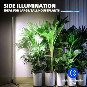 Barrina 4FT T8 Plant Grow Light Full Spectrum LED Growing Lamp Fixture for Indoor Plant Growing + T10 Vertical Grow Lights for Indoor Plants with Stand, 42W Wide Illumination Area 4FT Height