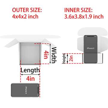 Lmuze Small Black Shipping Boxes for Small Business Pack of 25-4x4x2 inches Cardboard Corrugated Mailer Boxes for Shipping Packaging Craft Gifts Giving Products