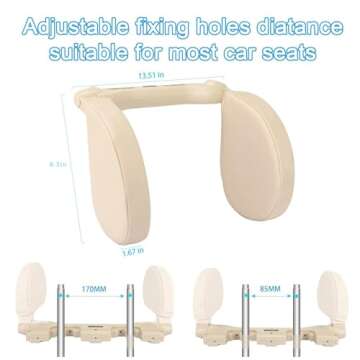 HSWT Adjustable Car Headrest Pillow for Ultimate Comfort