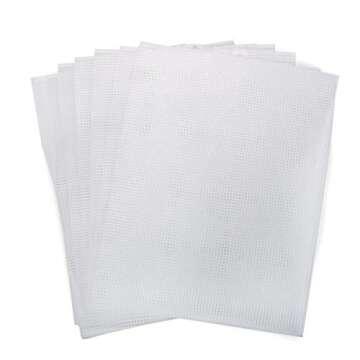 Darice #7 Mesh Plastic Canvas Clear 10.5 x 13.5 (6-Pack) - Crafting Made Easy!