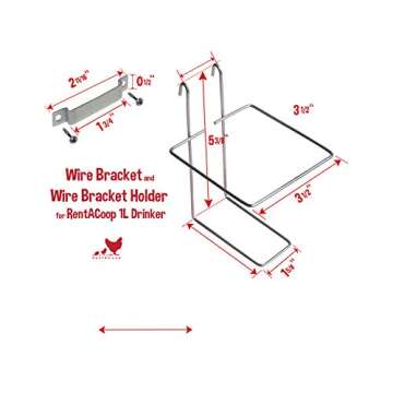 RentACoop Wire Bracket for Small Animal Drinking Bottle (32 oz/1 Liter)