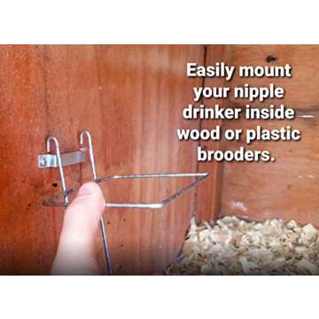 RentACoop Wire Bracket for Small Animal Drinking Bottle (32 oz/1 Liter)