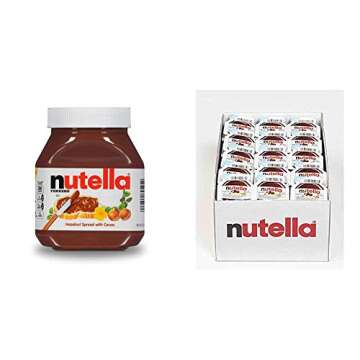 Nutella Bundle 26.5oz Jar and 120 Mini Cups for Baking
