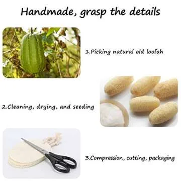 HOMUG Natural Dish Scrubbers, 6 PCS Kitchen Loofah Sponge, Greener Clean Durable Non-Scratch Brush, Made from 100% Plant-Based Fibers, Oil Non-Stick, Compostable, Luffa Loofa Loufa Lufa