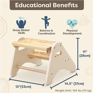B. toys Peek-A-Boost Step Stool for Kid Independence