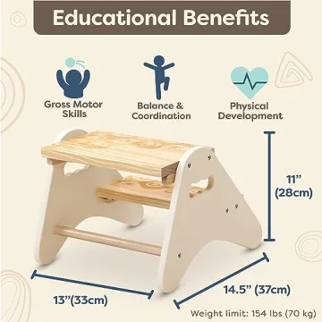 B. toys Peek-A-Boost Step Stool for Kid Independence