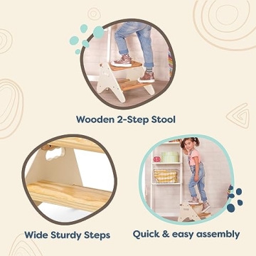 B. toys Peek-A-Boost Step Stool for Kid Independence