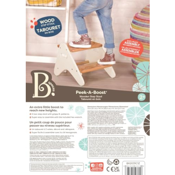 B. toys Peek-A-Boost Step Stool for Kid Independence