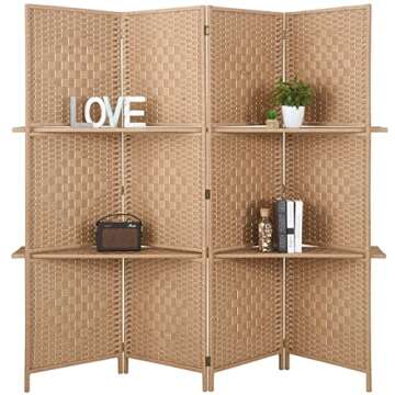 RHF Elegant 5.6 ft Room Divider with Display Shelves