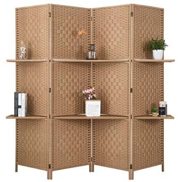 RHF Elegant 5.6 ft Room Divider with Display Shelves