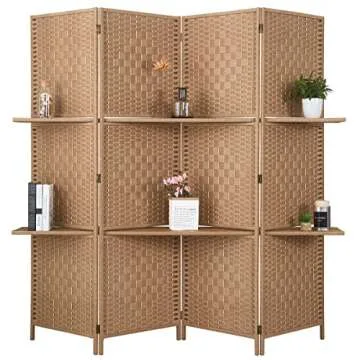 RHF Elegant 5.6 ft Room Divider with Display Shelves