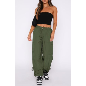 Stylish DISCIPBUSH Cargo Pants for Women Baggy Fit Fashion