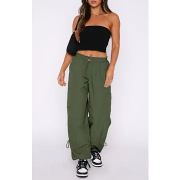 Stylish DISCIPBUSH Cargo Pants for Women Baggy Fit Fashion