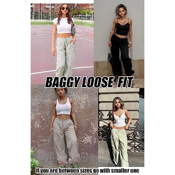Stylish DISCIPBUSH Cargo Pants for Women Baggy Fit Fashion