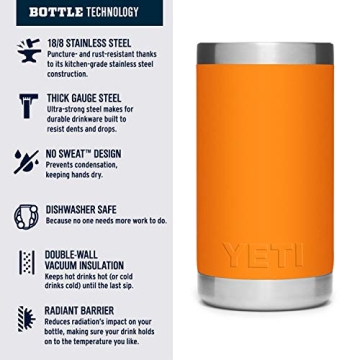 YETI Rambler Jr Kids Bottle Durable Leak-Proof Stainless Steel