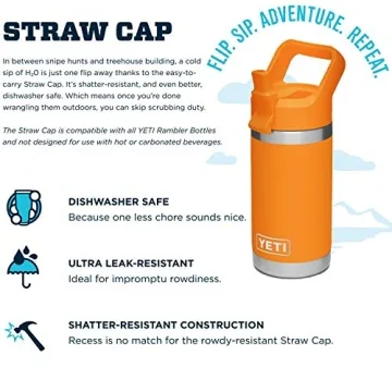 YETI Rambler Jr Kids Bottle Durable Leak-Proof Stainless Steel