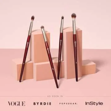 BK BEAUTY - CORE LINE EXTENSION EYE SET (4PC) - Professional Eyeshadow Brush Set for Precise Makeup ...