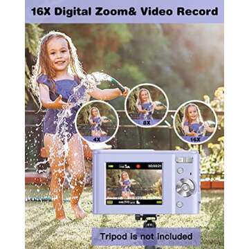 Lecran FHD 1080P Digital Camera with 16X Zoom