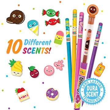 Colored Smencils (2 Pack) - Patented Gourmet Scented Colored Pencils made from Recycled Newspapers, ...