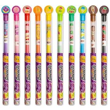 Colored Smencils (2 Pack) - Patented Gourmet Scented Colored Pencils made from Recycled Newspapers, 10 Count, Gifts for Kids, School Supplies, Classroom Rewards