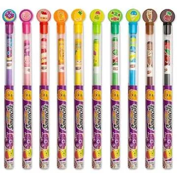 Colored Smencils (2 Pack) - Patented Gourmet Scented Colored Pencils made from Recycled Newspapers, 10 Count, Gifts for Kids, School Supplies, Classroom Rewards