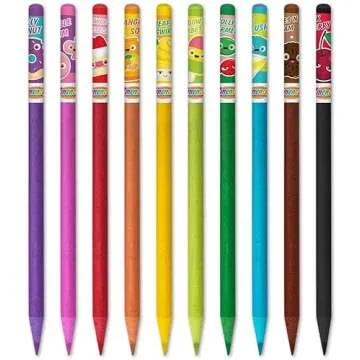 Colored Smencils (2 Pack) - Patented Gourmet Scented Colored Pencils made from Recycled Newspapers, 10 Count, Gifts for Kids, School Supplies, Classroom Rewards