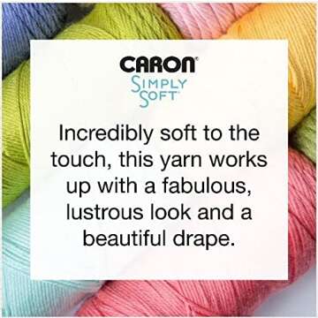 Caron Simply Soft Feathered Gray Yarn - Versatile and Soft