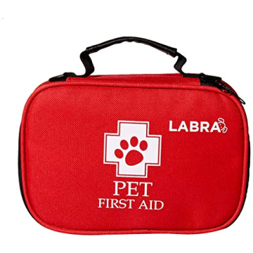 Labra 28 Piece Pet Canine K9 Dog First Aid Kit for Emergencies Safety When Walking Running Hiking Ca...