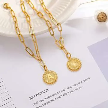 Gold Initial Bracelets for Women and Teen Girls Jewelry