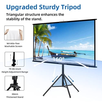 Towond 100-Inch Portable Projector Screen for Movies