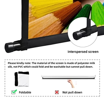 Towond 100-Inch Portable Projector Screen for Movies