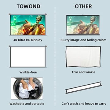 Towond 100-Inch Portable Projector Screen for Movies