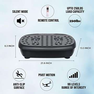 EILISON Atom Vibration Plate Exercise Machine - Full Body Vibration Fitness Platform Equipment for H...