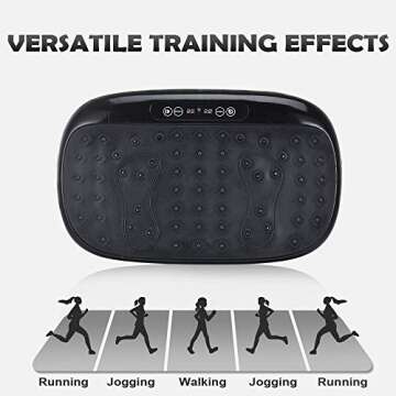 EILISON Atom Vibration Plate Exercise Machine - Full Body Vibration Fitness Platform Equipment for Home & Travel Workout, Weight Loss, Toning & Wellness - Max User Weight 250lbs