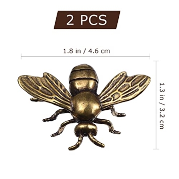 Stylish 2pcs Gold Bee Figurines for Elegant Decor