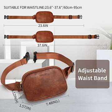 APHISON Fanny Packs for Women Belt Bag Crossbody Bags for Women Mini Everywhere Fashion Waist Bag Ve...