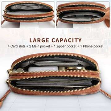 APHISON Fanny Packs for Women Belt Bag Crossbody Bags for Women Mini Everywhere Fashion Waist Bag Vegan Leather Purse with Adjustable Strap Brown