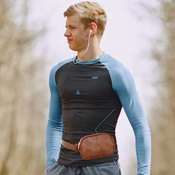 APHISON Fanny Packs for Women Belt Bag Crossbody Bags for Women Mini Everywhere Fashion Waist Bag Vegan Leather Purse with Adjustable Strap Brown