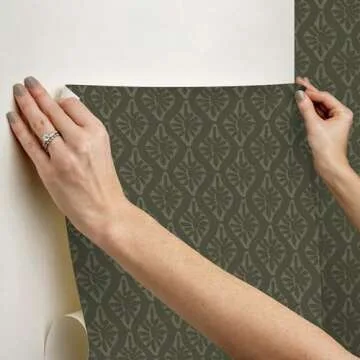 NuWallpaper Chris Loves Julia x Nova Evergreen Peel and Stick Wallpaper, CJS6329