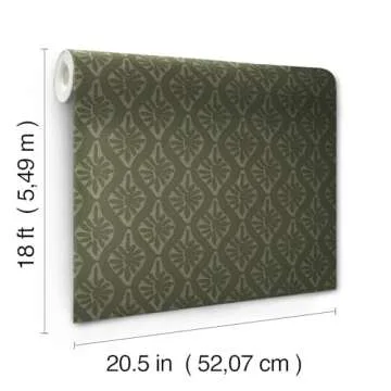 NuWallpaper Chris Loves Julia x Nova Evergreen Peel and Stick Wallpaper, CJS6329
