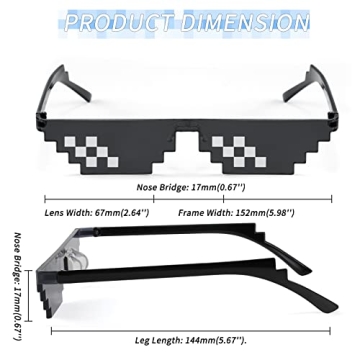 Durable FEISEDY 2PACK Thug Life Sunglasses for Fun