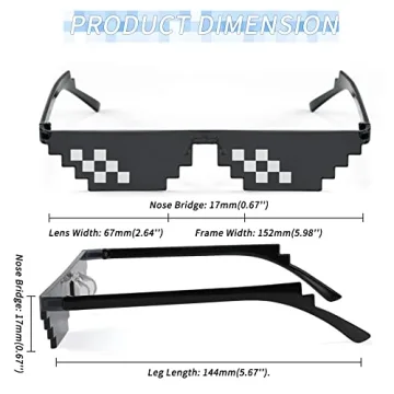 Durable FEISEDY 2PACK Thug Life Sunglasses for Fun