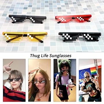 Durable FEISEDY 2PACK Thug Life Sunglasses for Fun