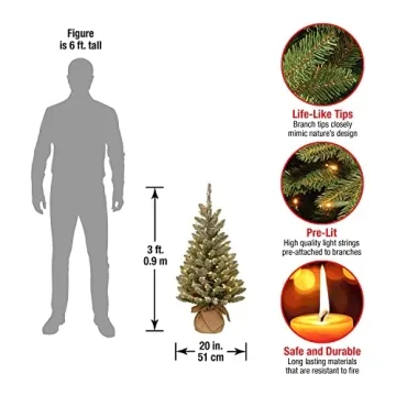 Charming 3ft Pre-Lit Flocked Christmas Tree with Lights