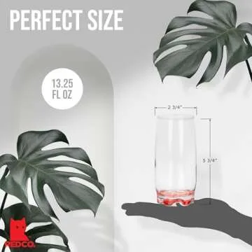 Vibrant Splash Highball Glasses Set of 6 - Colorful Design