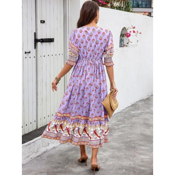 PRETTYGARDEN Boho Maxi Dress for Summer 2024