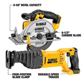DEWALT 20V MAX Combo Kit, Power Tool Combo Kit, Compact 6-Tool (DCK620D2)