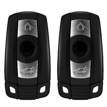 ECCPP fit for Uncut 315MHz Keyless Entry Remote Ignition Key Fob BMW Series KR55WK49127 KR55WK49123 ...